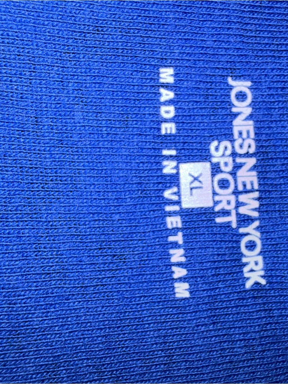 Jones NY Sport Royal Blue and Black Leopard Print Long Sleeve Top Sz XL Mobwife - Picture 2 of 10